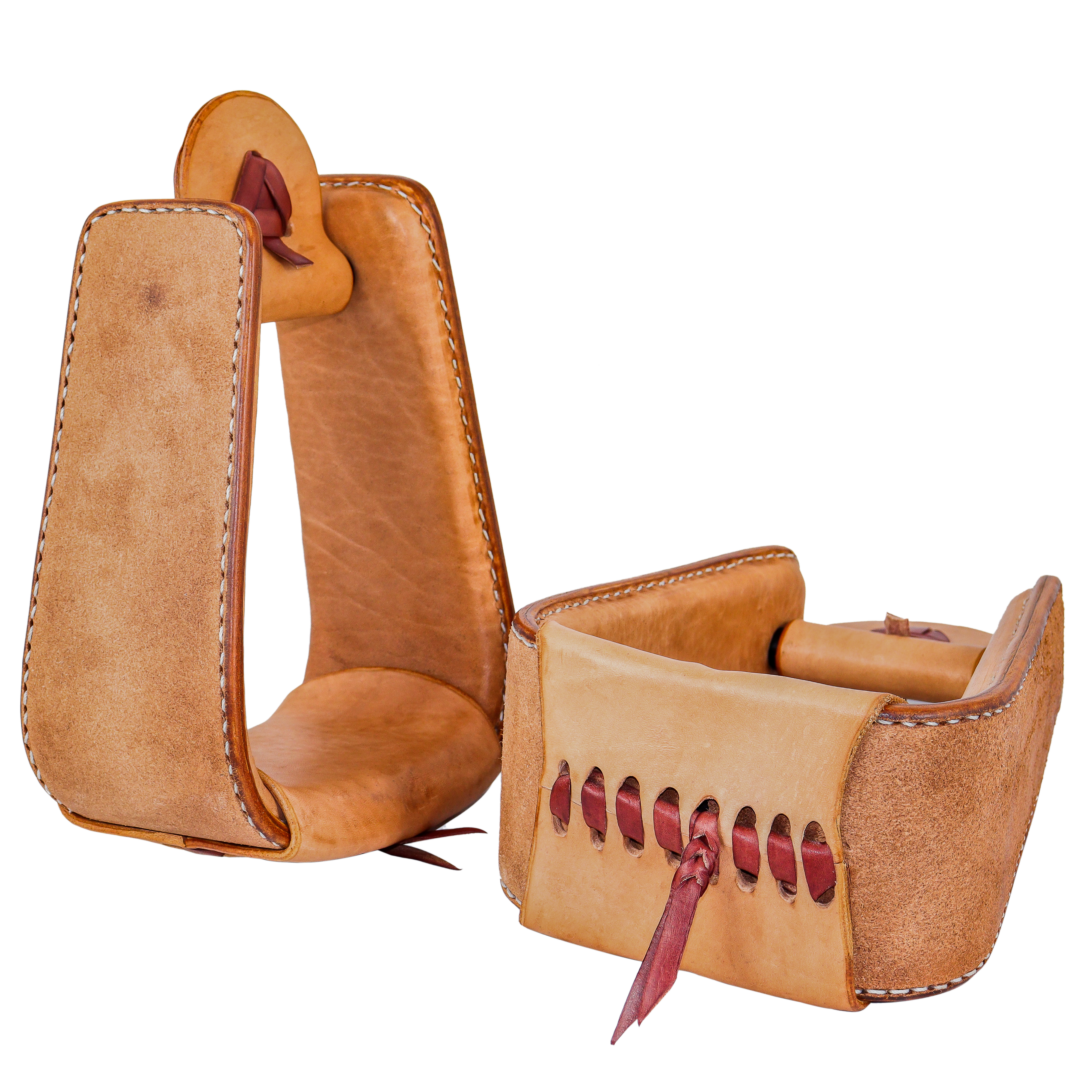 ROPER LEATHER COVERED STIRRUPS